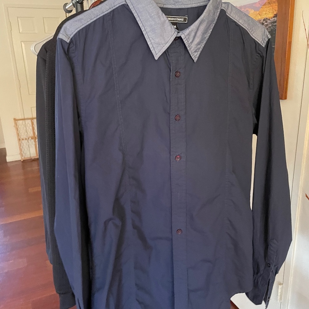 Foreign Exchange Men's Collared Button Up Shirt